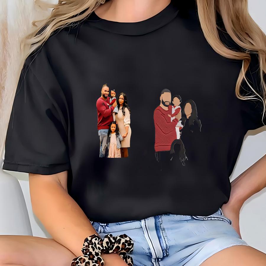 Custom Photo Portrait Sweatshirt, Custom Sweatshirt, Christmas Sweatshirt T-shirt