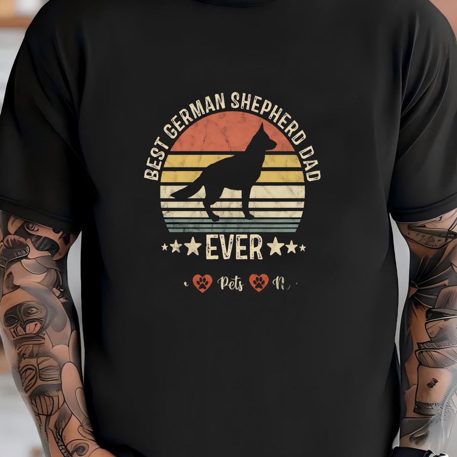 German Shepherd Shirt / Sweatshirt / Hoodie, German Shepherd Dad Custom Hoodie, German Shepherd Personalized Tee, Shepherd Gift For Men T-shirt