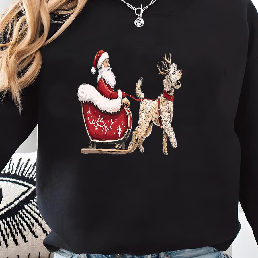 Christmas Golden Doodle Sweatshirt, Goldendoodle Christmas Sweatshirt, Christmas Dog Shirt, Golden Doodle Shirt, Doodle Mom Shirt, Xmas Tees Sweatshirt