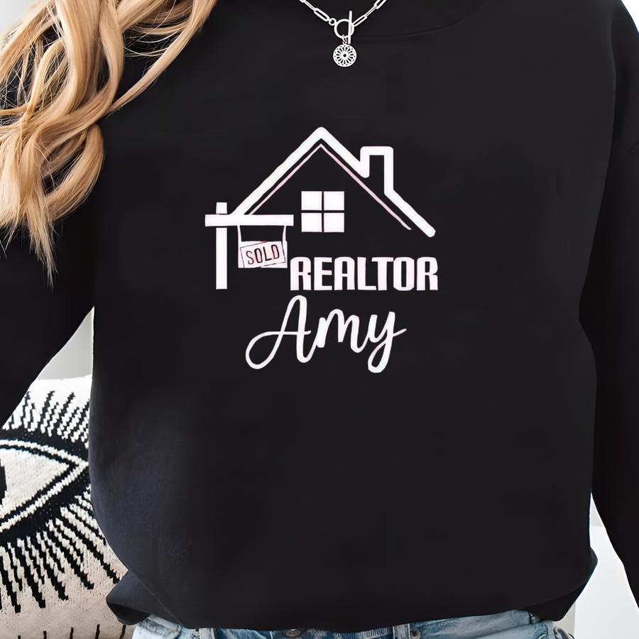 Personalized Realtor Shirt: Pocket Design Real Estate Agent Gift Sweatshirt