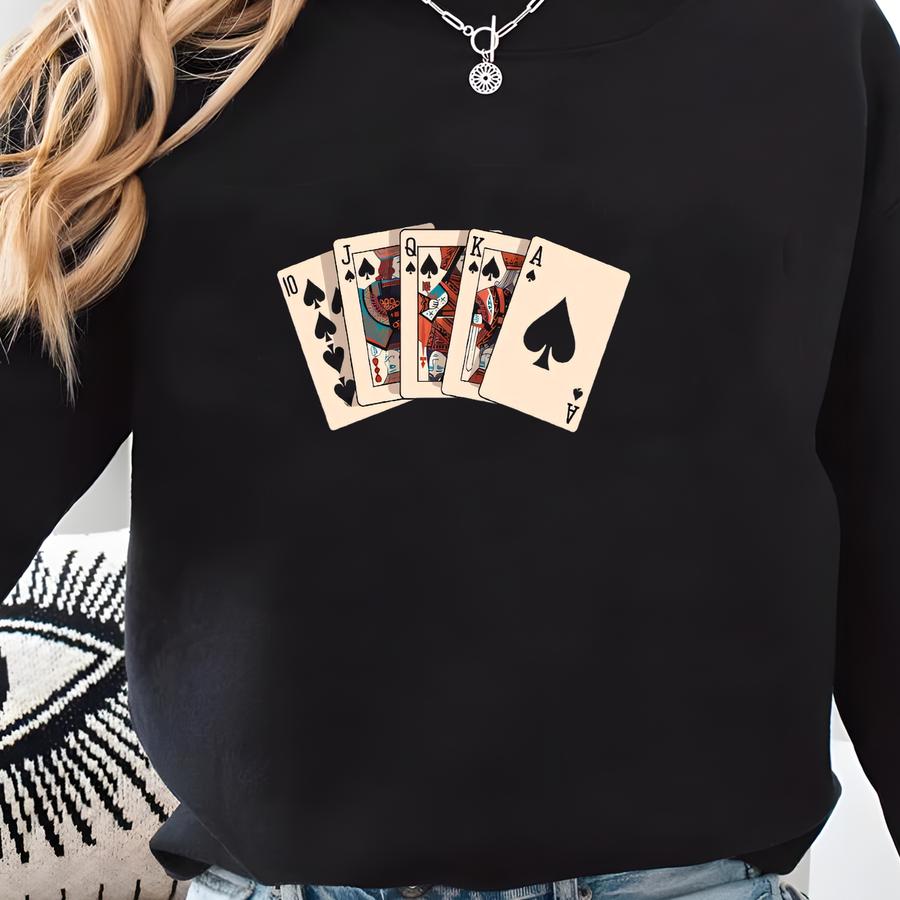 Funny Poker T-shirt, Poker Sweater, Gambling T-shirt, Gambler Shirt, Card Game T-shirt, Funny Poker Sweater, Poker T-shirt T2202 Sweatshirt