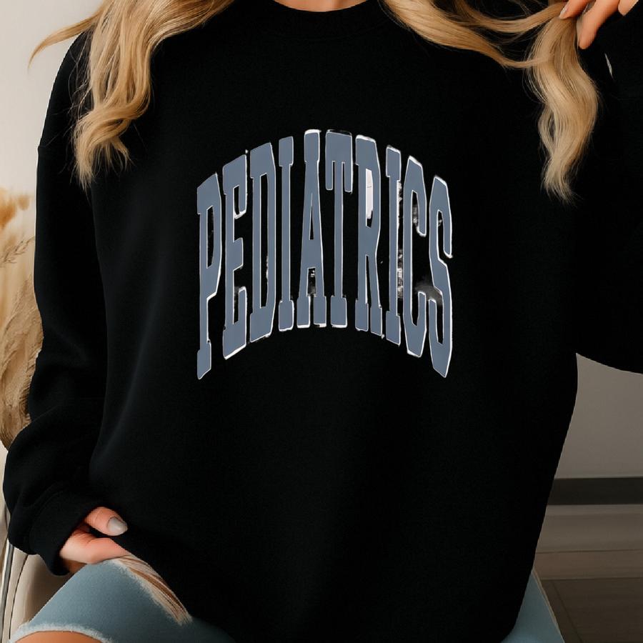 Pediatrics Sweatshirt Collegiate Crewneck Sweater Unisex Grey Sweatshirt