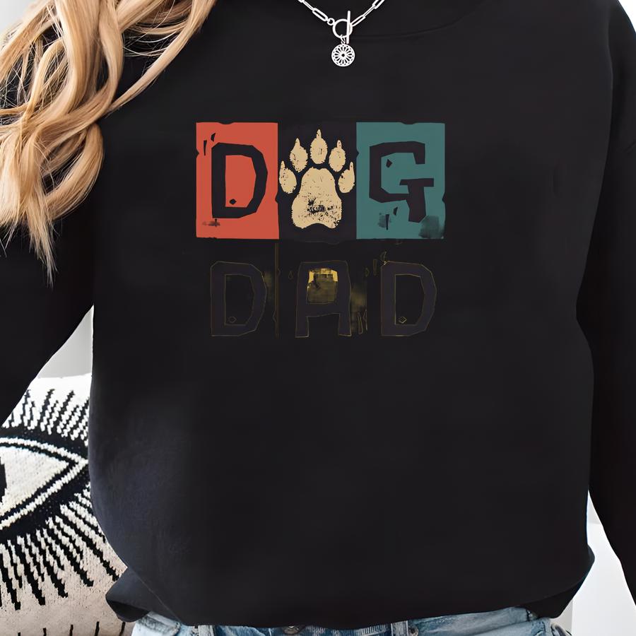 Custom Dog Dad Shirt With Dog Names, Custom Dog Paw Shirt, Dog Dad Fathers Day Gift, Personalized Dog Dad Shirt, Dad Dog Shirt, Dog Dad Gift Sweatshirt