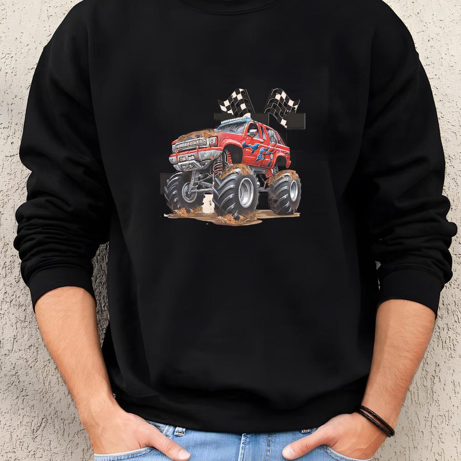Boys Monster Truck Shirt, Boys Monster Truck Birthday Shirt, Custom Monster Truck Shirt, Personalize Monster Truck Shirt Monster Truck Shirt Sweatshirt
