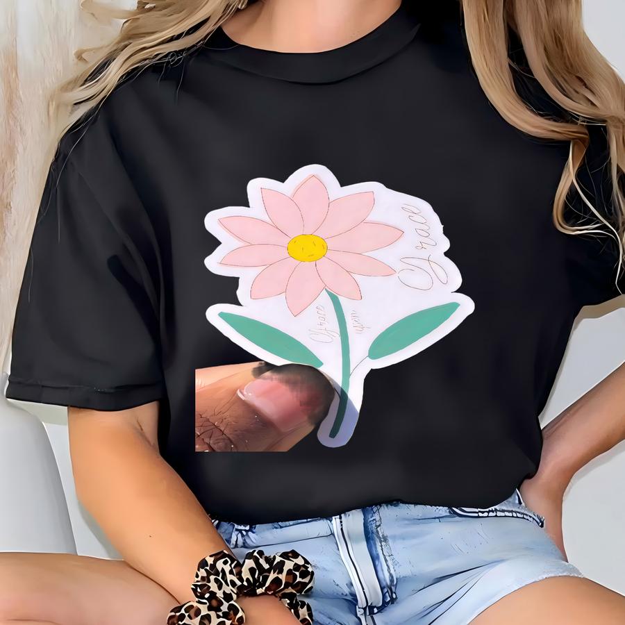 Christian Sticker Grace Upon Grace Sticker Bible Verse Sticker Pink Christian Sticker Faith Sticker Inspirational Religious Sticker Cute T-shirt