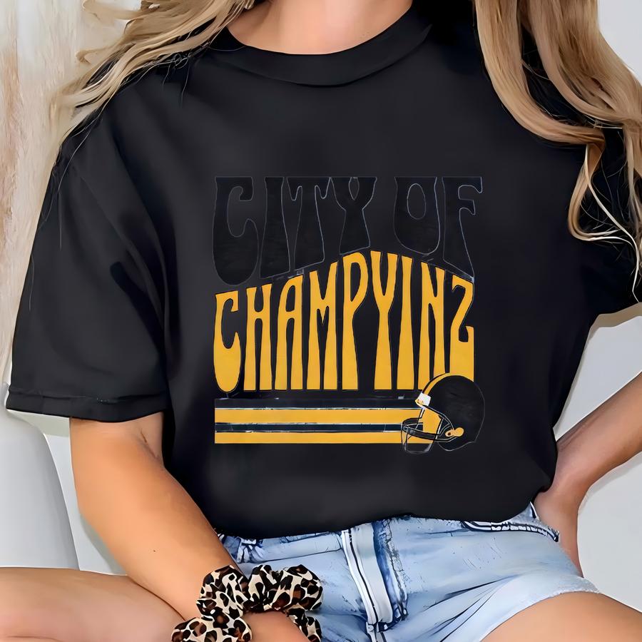 Pittsburgh Youth Football Sweatshirt, Kid Pittsburgh Fan Shirts, Pittsburgh Football Crewneck, Pittsburgh Hoodie Black And Yellow T-shirt