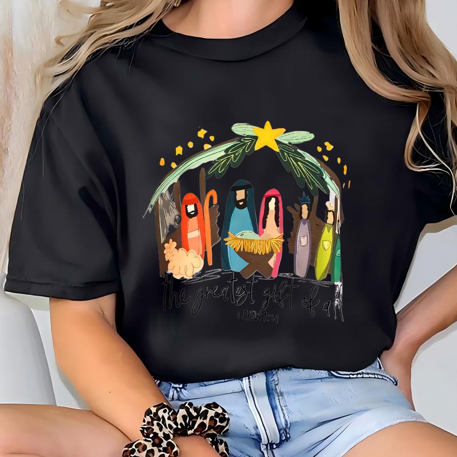 The Greatest Gift Of All Christian Church Christmas Hoodie, Gildan Crewneck, Winter Apparel, Gildan Hoodie, Cc Hoodie T-shirt