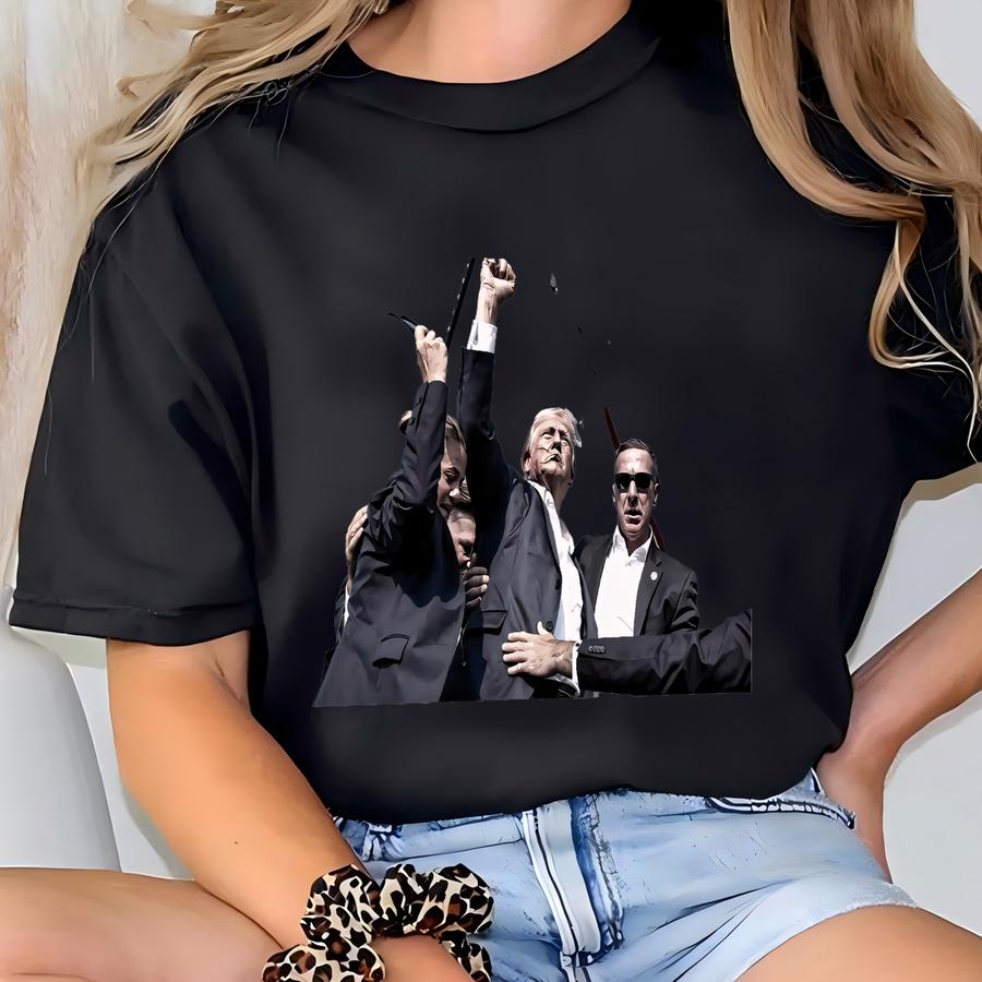 Poster, Fight Posters, Art, Donald Art, Assassination, Wall Art, Fight, Donald Print Art T-shirt