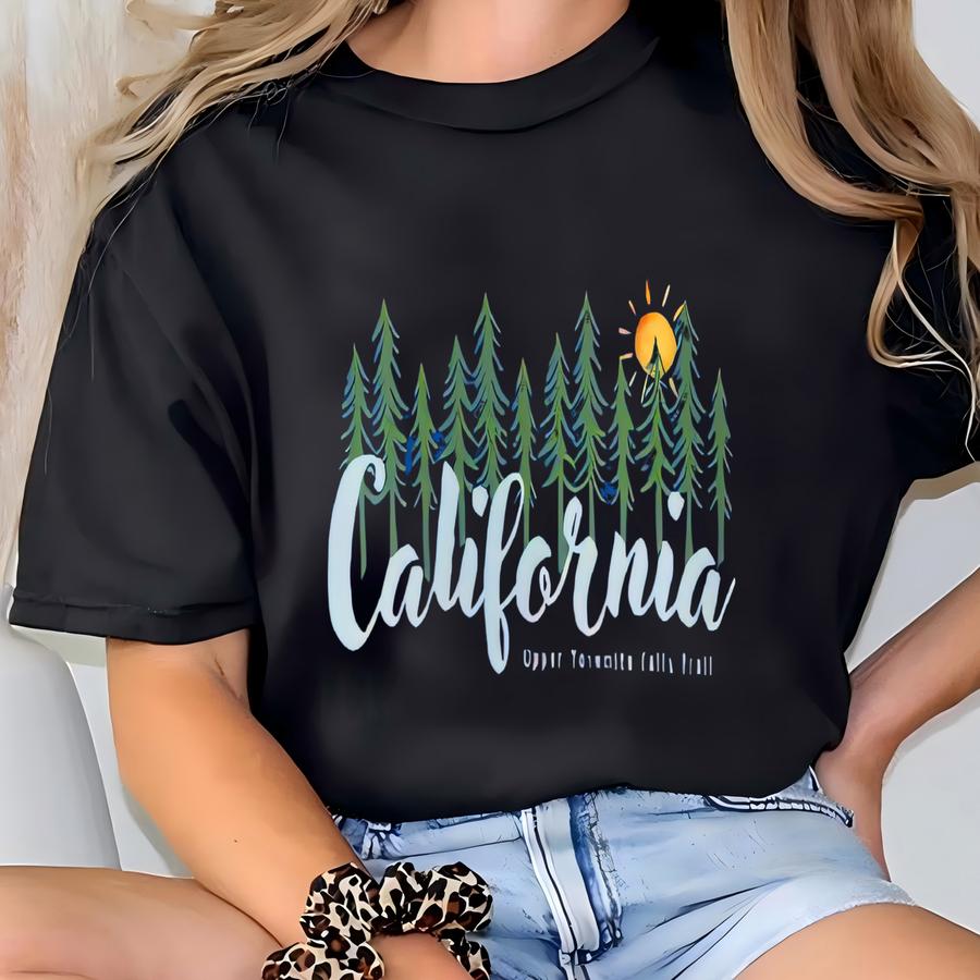 Falls Trail Sweatshirt, California Adventure Crewneck Jumper, Mountain Hiking Outfit, Nature Lover Gift, Unisex Hoodie Pullover, T-shirt