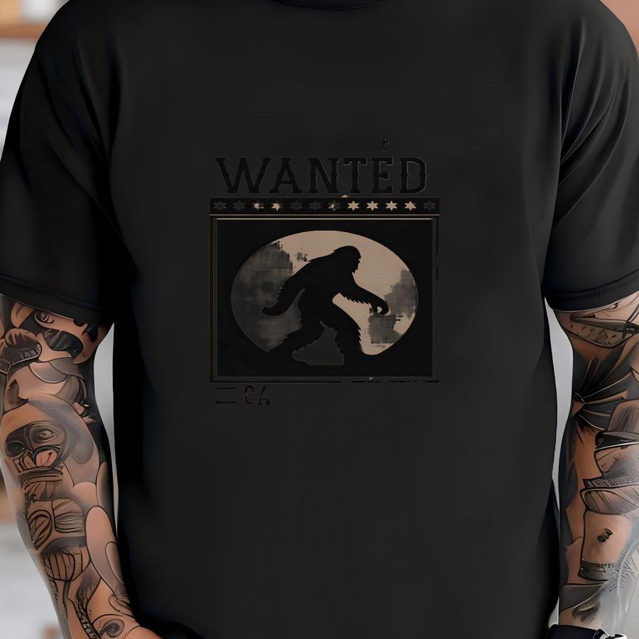Bigfoot Shirt, Custom Shirt, Wanted Shirt, Custom Shirt Design, Custom Design, Funny Shirt, T-shirt