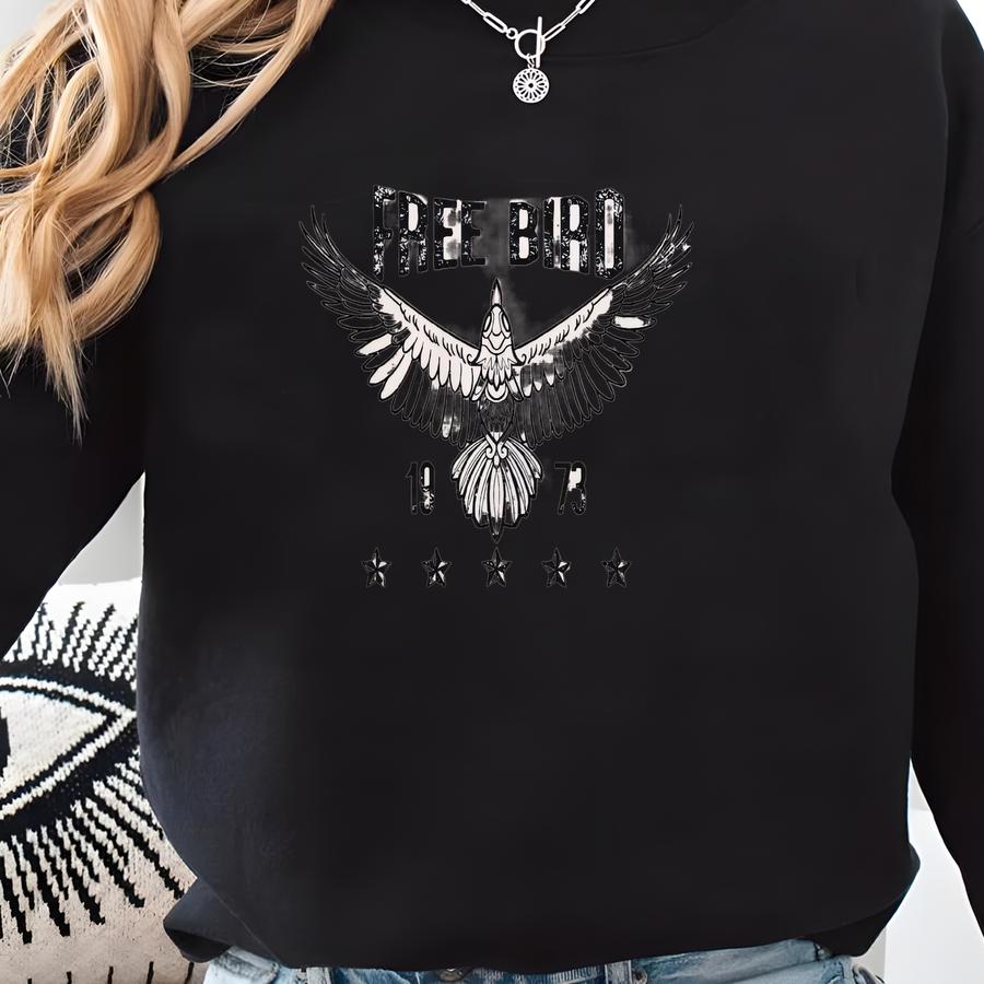 Free Bird Sweatshirt, Boho Sweater, Free Bird Hoodie, Vintage Inspired Sweatshirt, Eagle Sweater, Retro Music Hoodie, Thunderbird Sweatshirt Sweatshirt