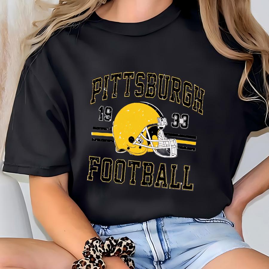 Pittsburgh Football Sweatshirt, Unisex Crewneck Pittsburgh Football Est 1933 Sweatshirt, Gift For Football Fan Sport, Game Day Hoodie, E1252 T-shirt
