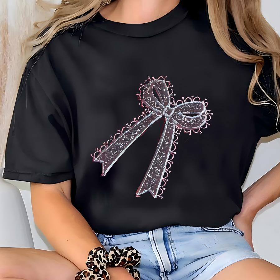 Glitter Bow Mama And Mini Sweatshirt Set T-shirt