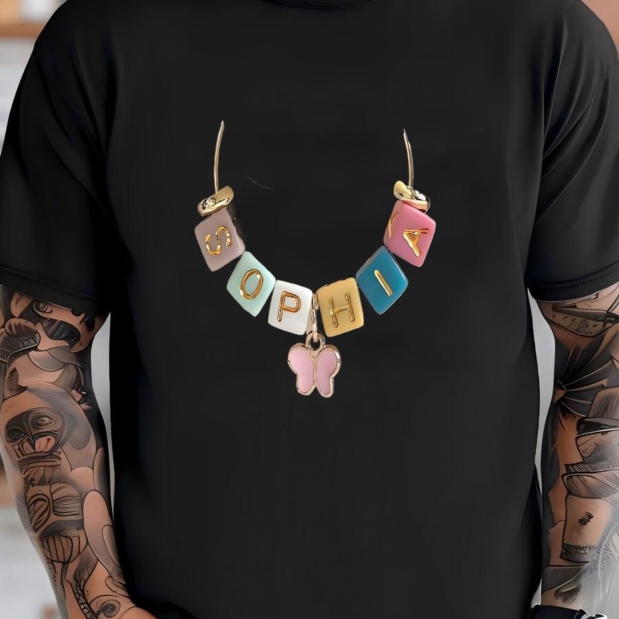 Tumbler Name Charm Personalized Cup Charm Tumbler Accessories Handle Charm Custom Water Bottle Name Tag Gift For Her Birthday Gift T-shirt