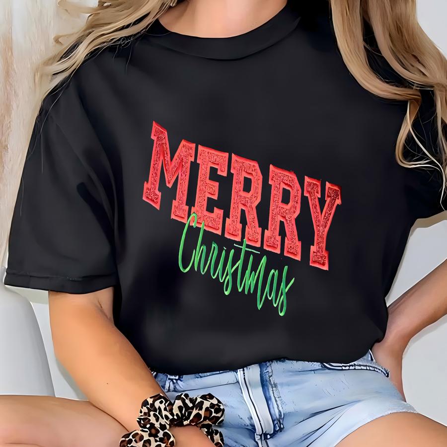 Merry Christmas Side Bow Cut-out Sweatshirt | Glitter Pullover | Coquette Bow | Cozy Season | Christmas Side Bow | Bow Cut-out Sweatshirt | T-shirt