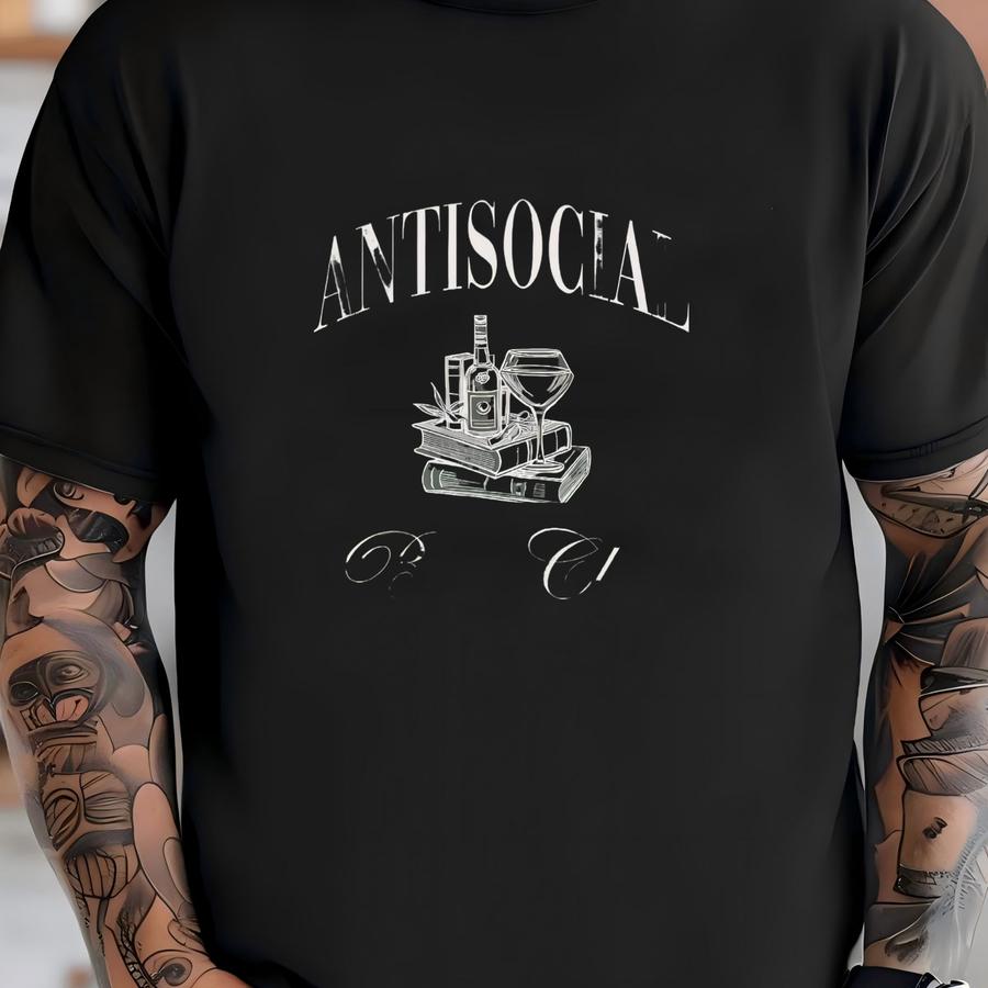 Antisocial Book Club Sweatshirt | Bookish Sweatshirt, Introverted Book Club, Gift For Book Lover, Dark Romance Bookish Hoodie Gift T-shirt