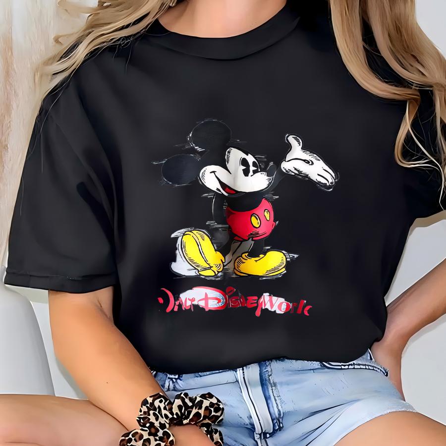 Vintage 90s Distressed Mouse Land Sweatshirt Crewneck Pullover Sweater Printed Logo Gray Color Men’s L T-shirt