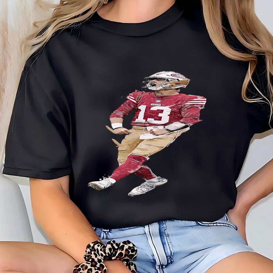 Brock Purdy Wall Art San Francisco 49ers Poster Print Football Artwork Framed Canvas Print Home Decor Gift M69 Christmas Gift T-shirt