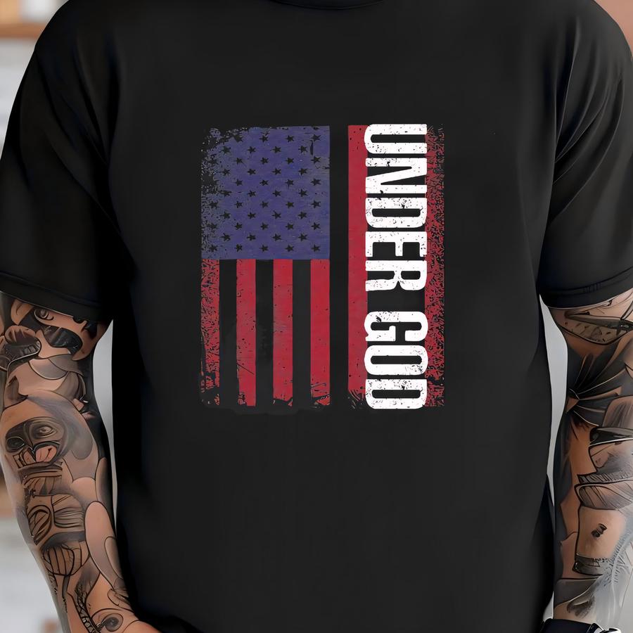 Under God American Flag Usa Hoodie T-shirt