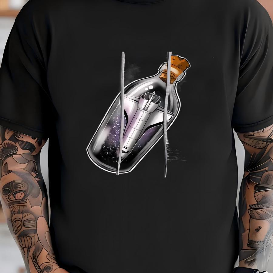 Spacecraft In A Bottle Spaceship Pullover Hoodie T-shirt