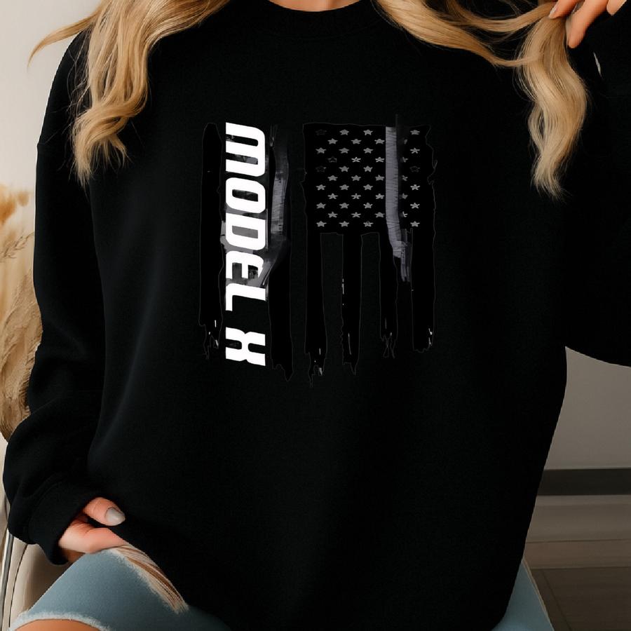 Model X American Flag Usa Hoodie Sweatshirt