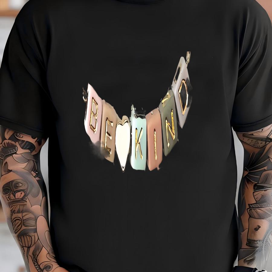 Colorful Beaded Name Necklace Kids Name Necklace Dainty Gold Girls Name Jewelry Custom Personalized Granddaughter Gift Heart Necklace T-shirt