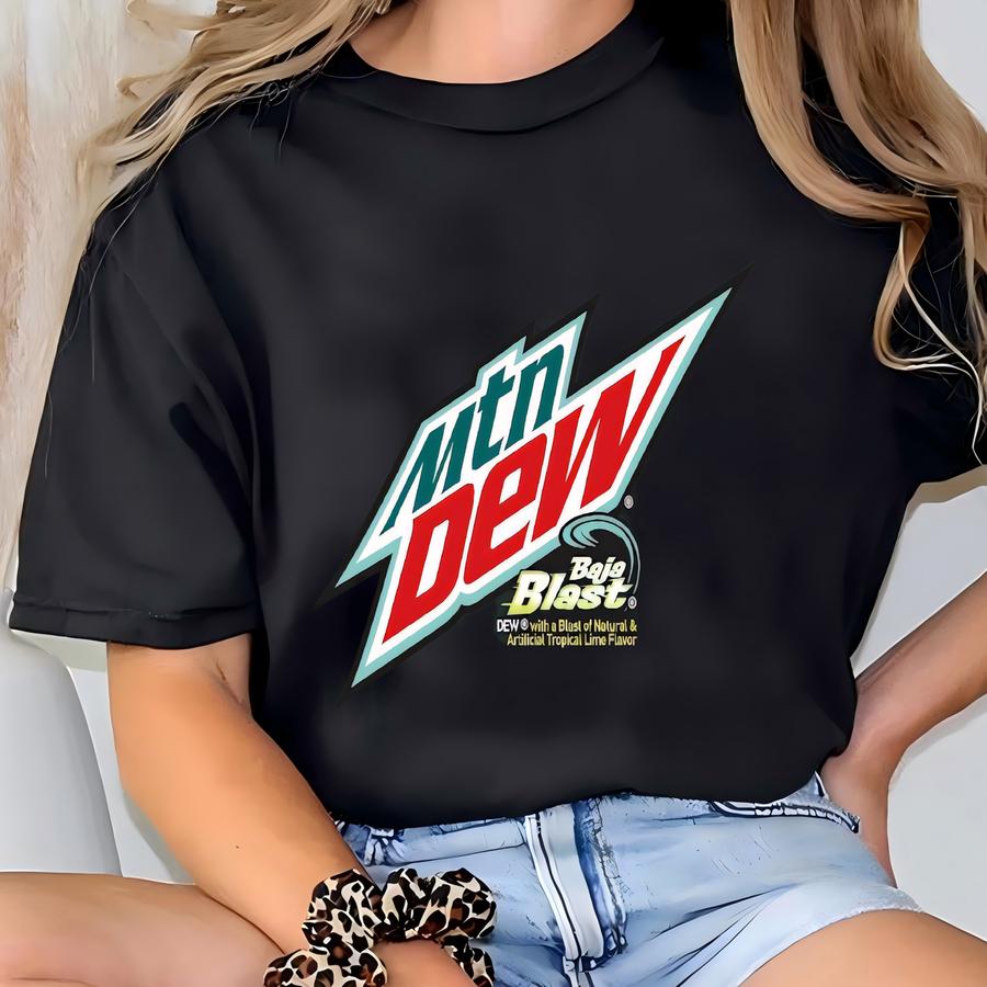 Mountain Dew Baja Blast Logo Sweatshirt, Gift For Mtn Dew Lover, Mountain Dew Addiction Hoodie, Mtn Dew Christmas Gift, E1211 T-shirt