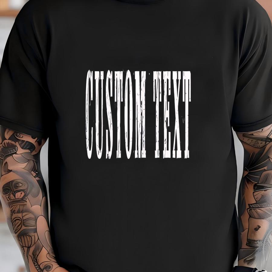 Custom Text Sweatshirt, Custom Sweater, Birthday Gift, Custom Name Shirt, Fathers Day Shirt, Mothers Day Gift, Girlfriend Shirt, University T-shirt