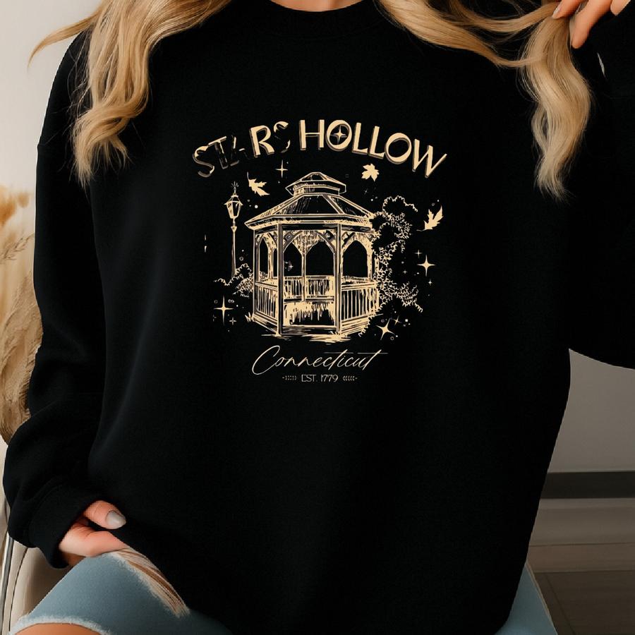 Stars Hollow Unisex Tshirt, Stars Hollow Sweatshirt, Retro Crewneck Tee, Cozy Season Shirt, Best Christmas Holiday Shirt, Stars Hollow 1779 Sweatshirt
