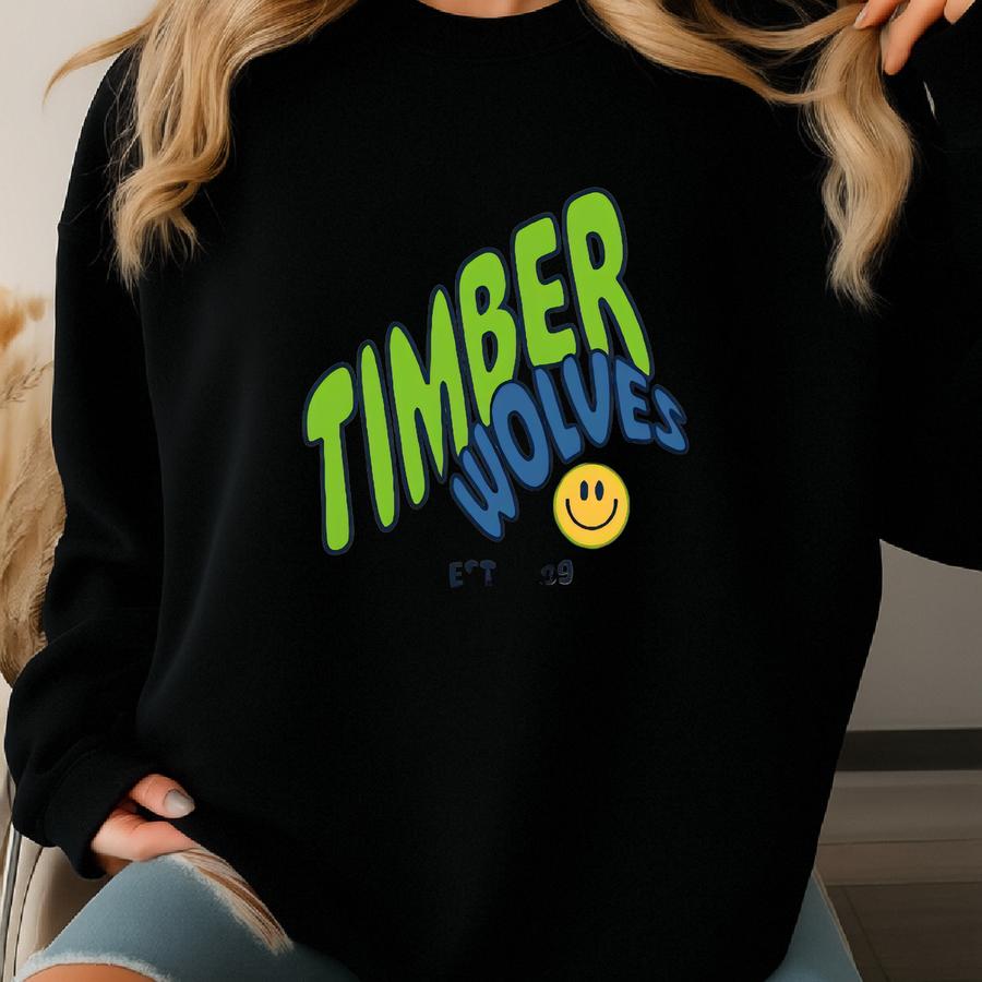 Retro  Sweatshirt For Her, Groovy Minnesota Basketball Sweater, Cute Apparel Gift, Pink Minneapolis Mn Wolves Shirt Sweatshirt
