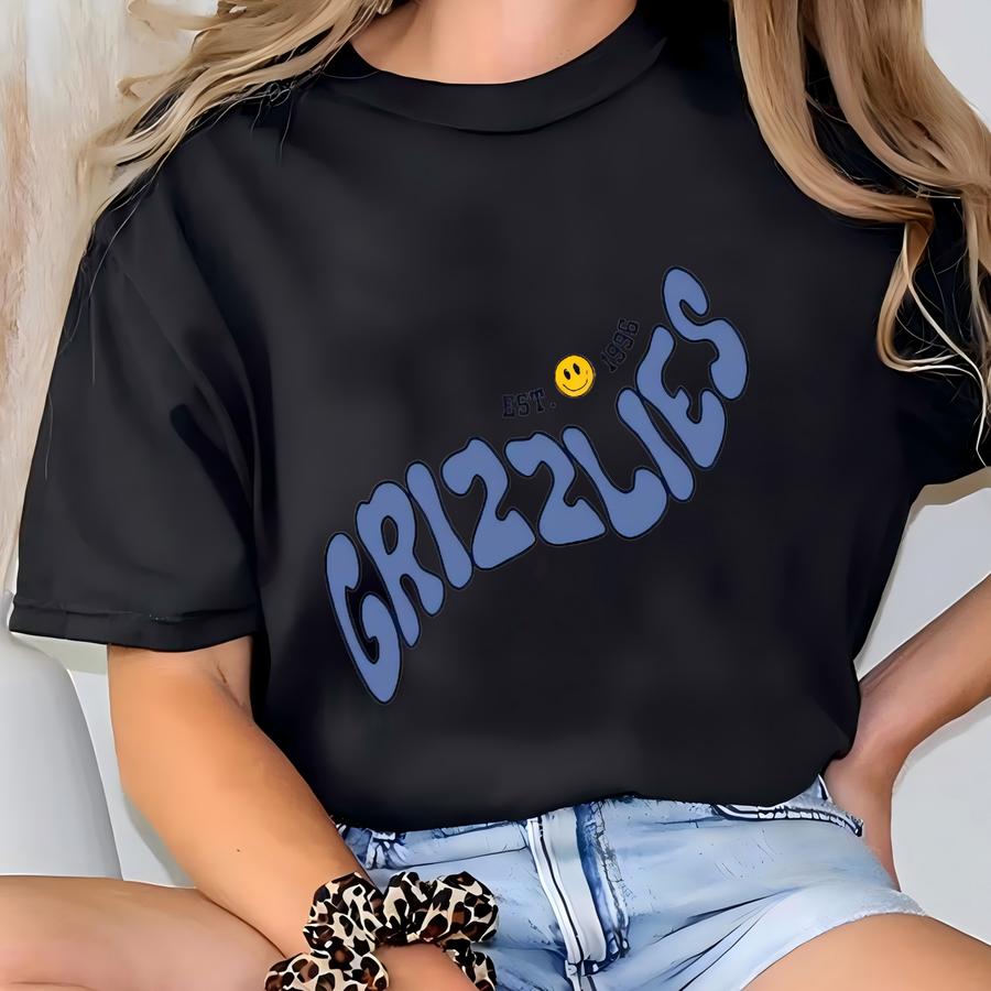 Groovy Memphis Grizzlies Tshirt, Retro Shirt For Her, Cute Game Day Apparel, Tn Tee Gift Idea, Game Day Merch Outfit For Tennessee Fans T-shirt