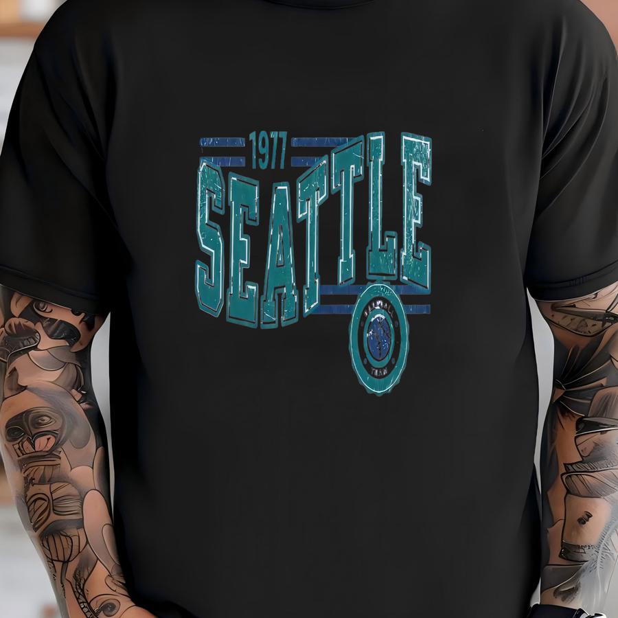 Seattle Baseball Vintage Retro Sweatshirt, Unisex Mariner Sve Print Crewneck, Throwback Style Sweatshirt, Gift For Seattle Baseball Fans T-shirt