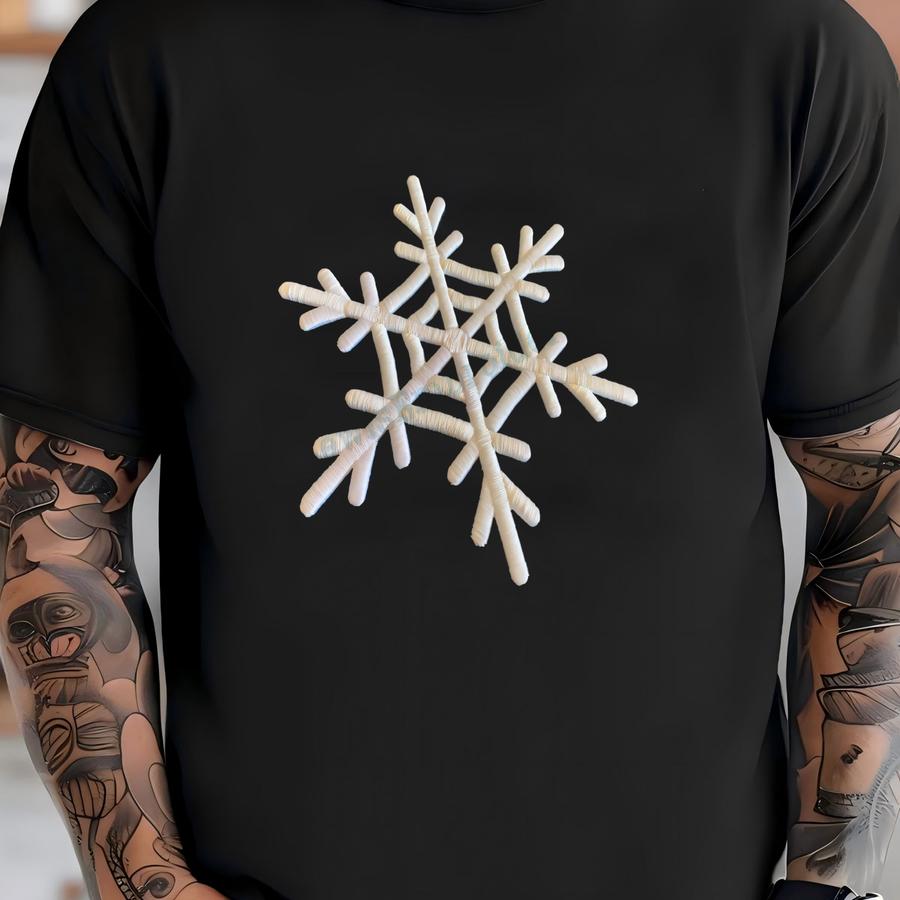 3d Puff Snowflake Y Design - Winter Wonderland Y - 3d Design - Puff Foam Y - Christmas Y - Snow Flake T-shirt