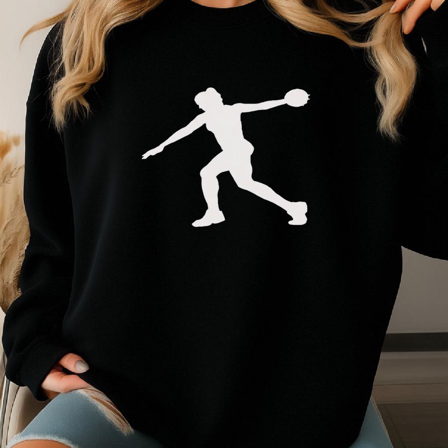 Women's Discus Sweatshirt, Track And Field Shirt For Women, Strong Women Gift, Girlfriend Gift, Throw Like A Girl Shirt, Track Field Gift Sweatshirt