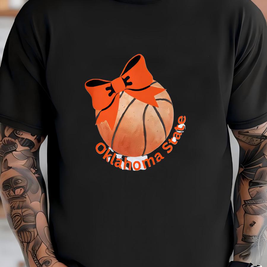 Basketball Bow Oklahoma State Unisex Sweatshirt; Osu Cowboys Basketball Sweatshirt; Oklahoma State Basketball T-shirt