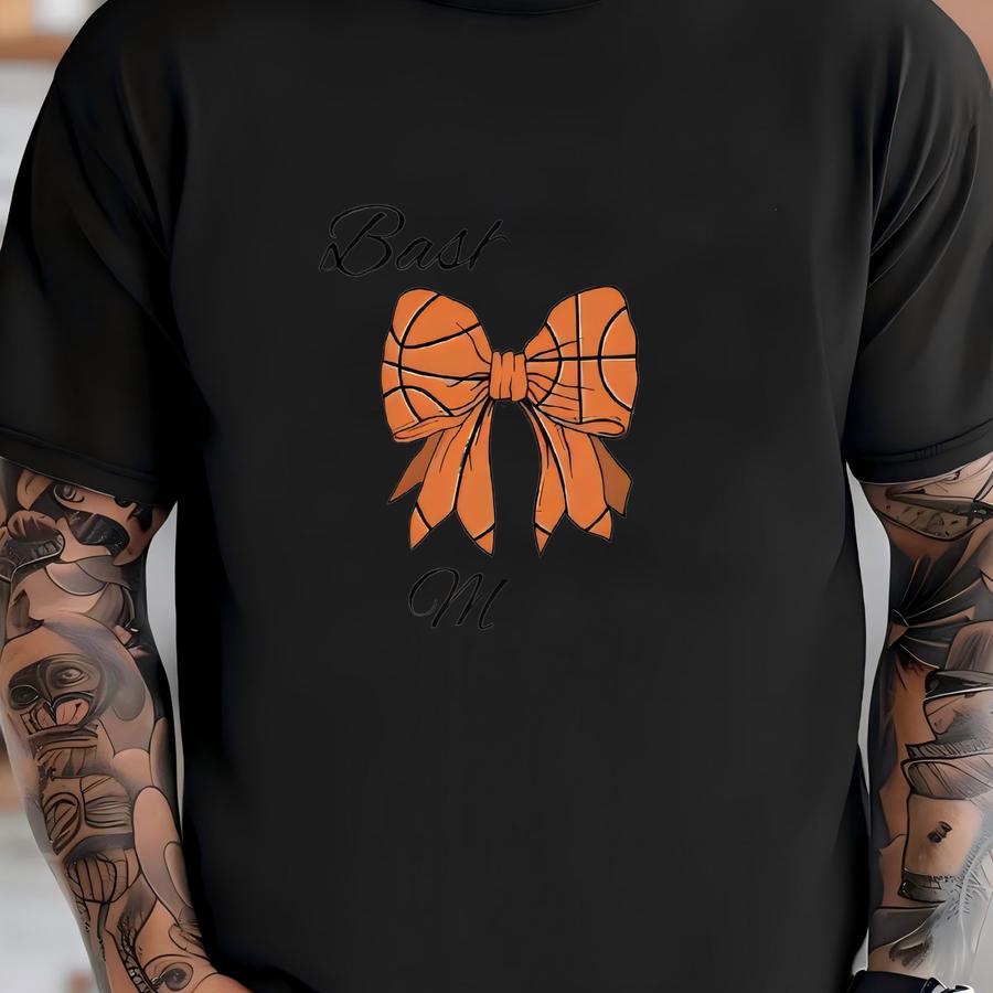 Basketball Bow Mama Unisex Hoodie: Basketball Mom Shirt T-shirt