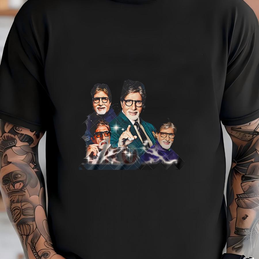 Ready And Custom Hoodie Amitabh Bachchan Shirt Vintage Tee Unisex Adult And Youth Tee Vintage Crewneck Best Seller Long Sve And Hoodie T-shirt