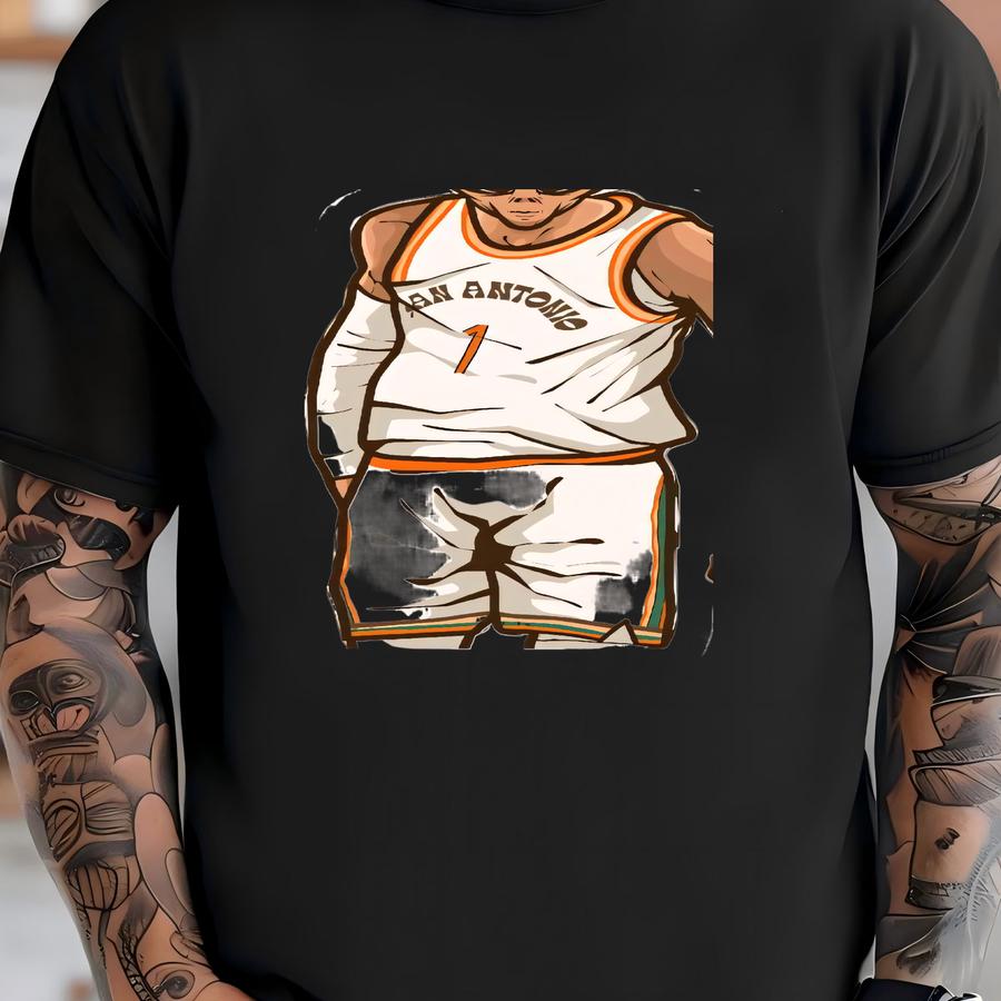 Victor Wembanyama Alien Cartoon Glossy Sticker (3”, Water Resistant) Laptop And Phone Decal T-shirt