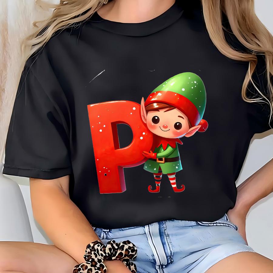 Custom Initial Ornament, Monogram Ornament, Letter Name Ornament, 2024 Family Ornament, Personalized, Christmas Gift, Family Keepsake T-shirt