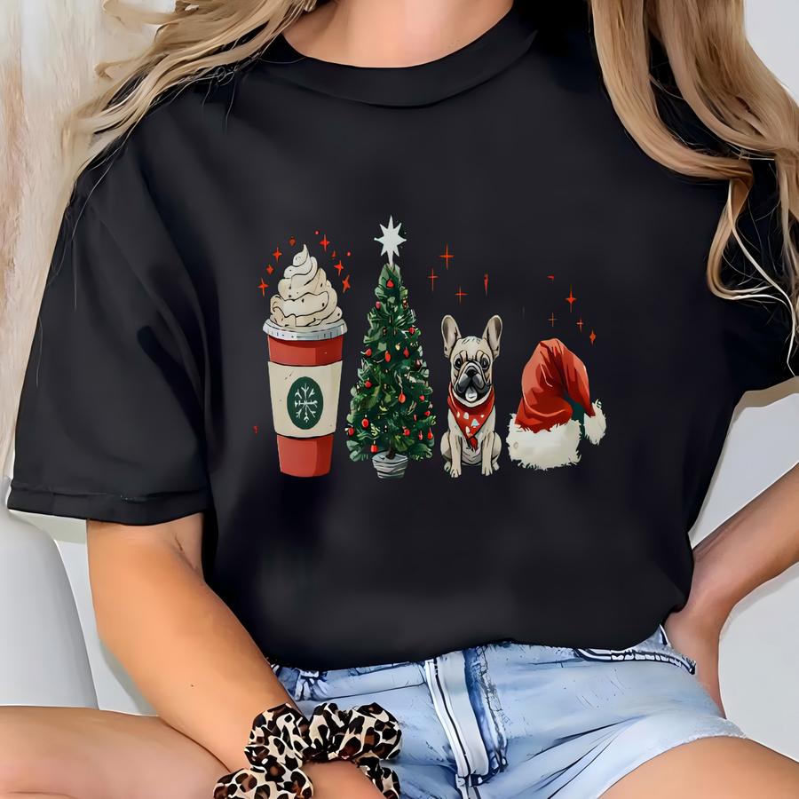 French Bulldog Christmas Sweatshirt, French Bulldog Christmas Mom Sweatshirt, French Bulldog Sweatshirt, Christmas French Bulldog Sweashirt T-shirt
