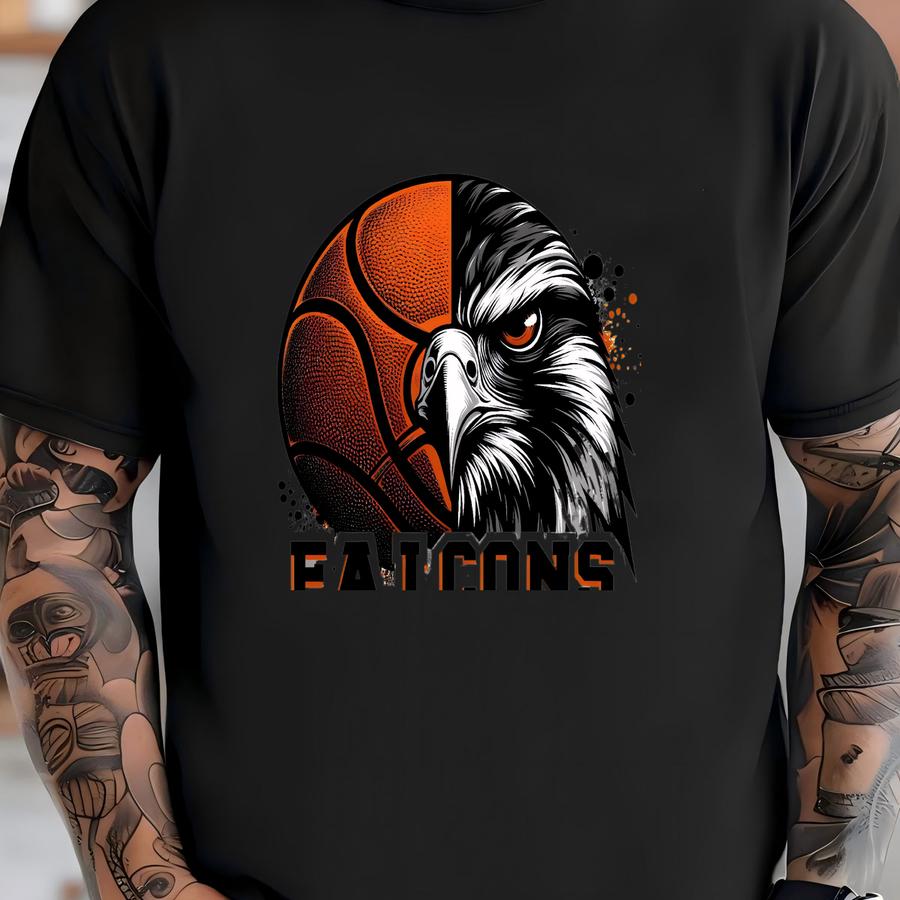 Falcon Basketball Dtf Transfer: Sports Fan Apparel Print T-shirt