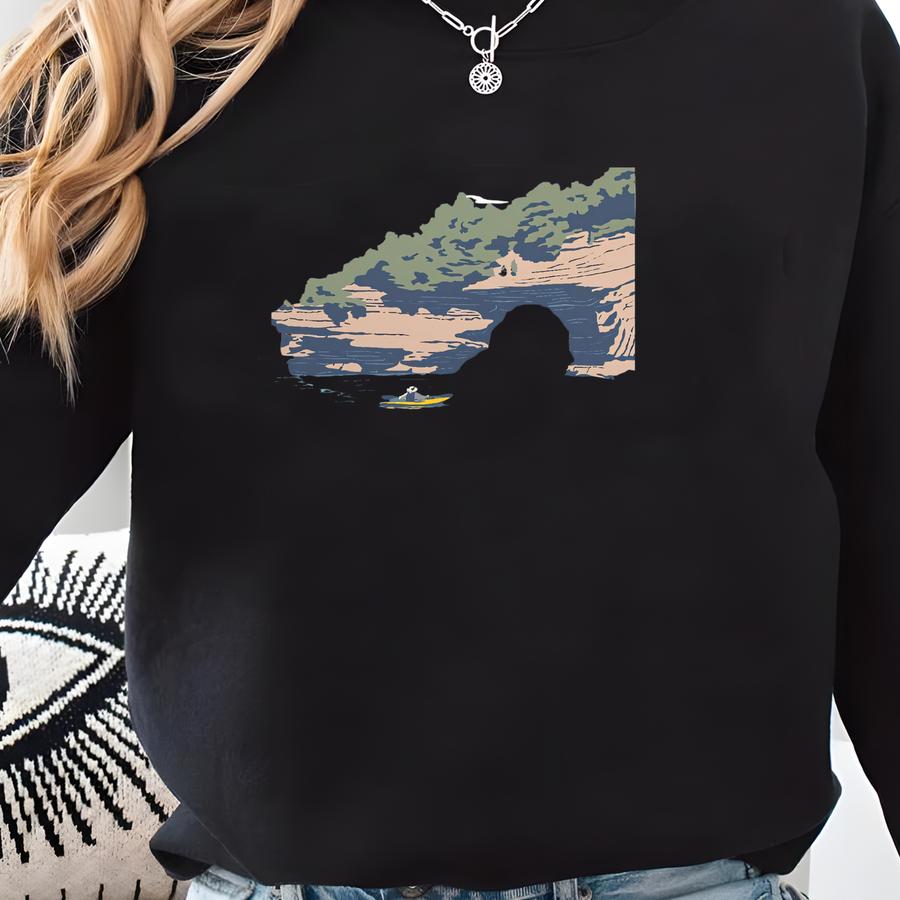 Pictured Rocks National Lakeshore Print Sweatshirt