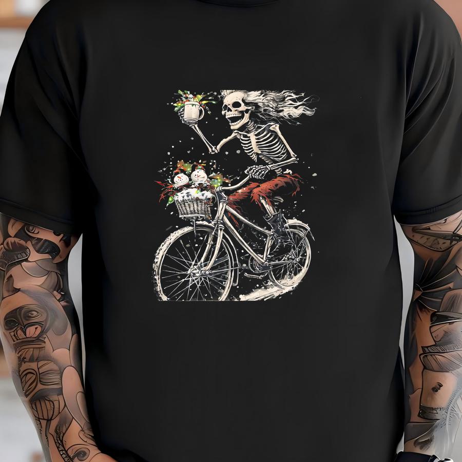 Skeleton Santa Svg, Christmas Svg, Skeleton Christmas, Spooky Christmas, Christmas Digital, Whimsigoth, Gothic Christmas T-shirt