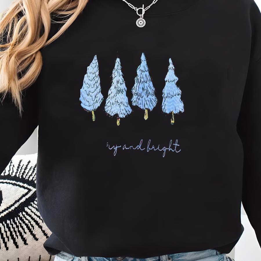 Merry And Bright, Sweatshirt, Christmas Sweatshirt, Fall Sweatshirt, Merry Sweatshirt Sweatshirt