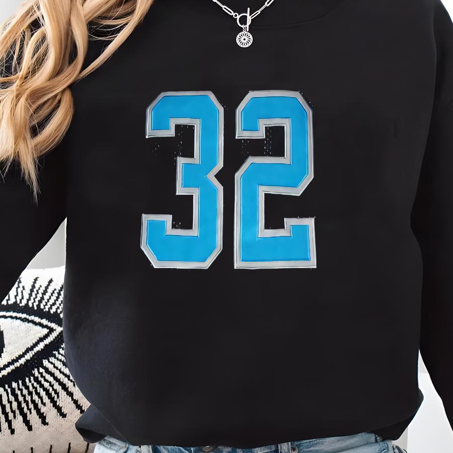 Brian Branch #32 Sewn Stitched Custom Jersey Detroit Black All Adult Sizes Sweatshirt
