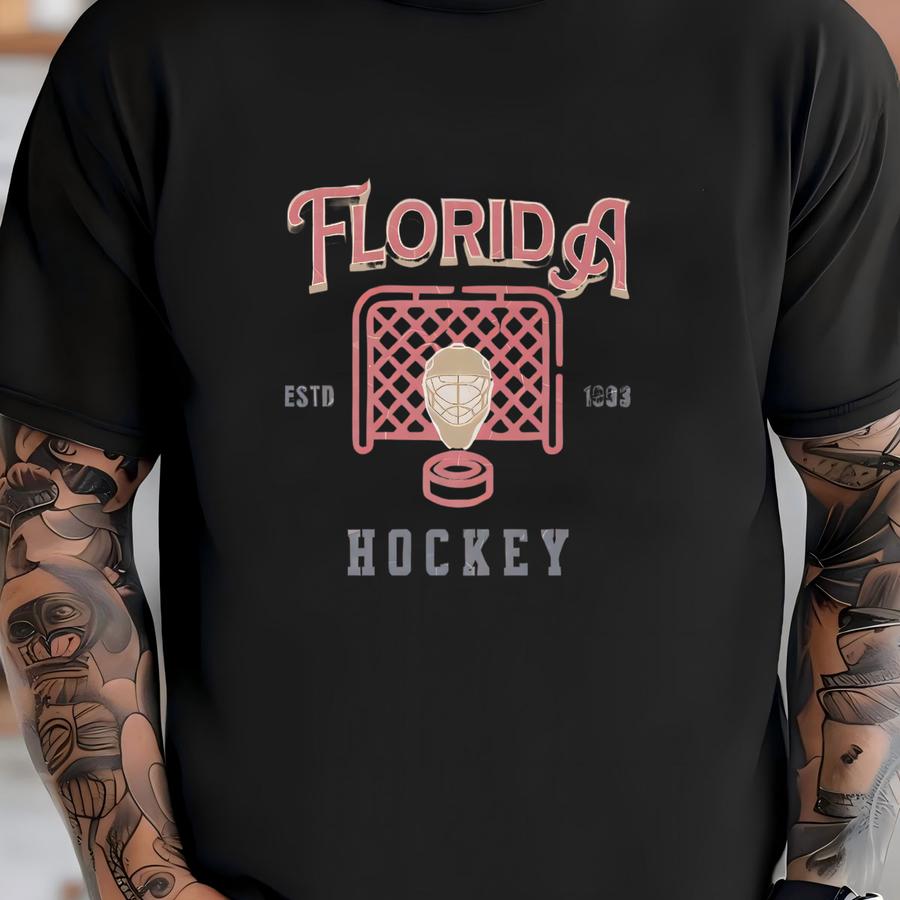 Vintage Florida Hockey Crewneck, American Sports Sweatshirt, Us Sports Clothing, Hockey Fan Gift, Hockey Apparel, Vintage Sweater, Panther T-shirt