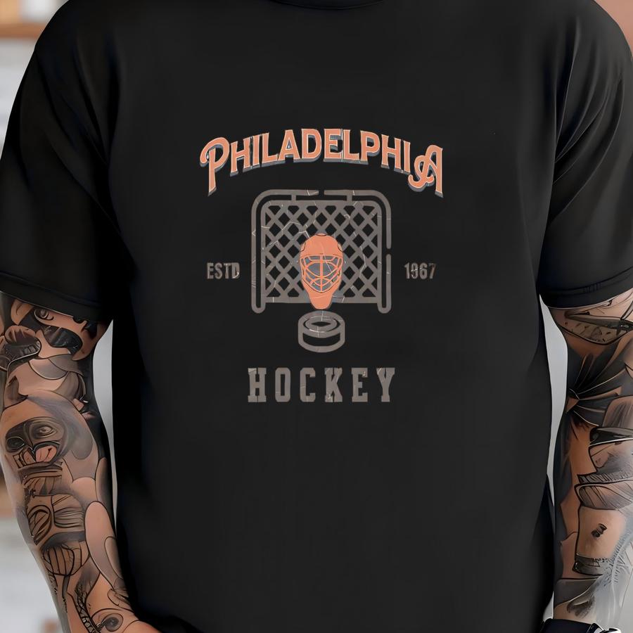 Vintage Philadelphia Hockey Crewneck, American Sports Sweatshirt, Sports Clothing, Hockey Fan Gift, Hockey Apparel, Vintage Sweater, Flyer T-shirt