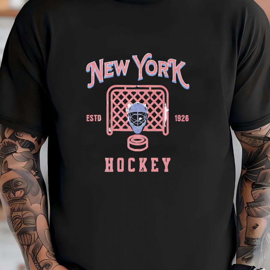 Vintage New York Hockey Crewneck, American Sports Sweatshirt, Us Sports Clothing, Hockey Fan Gift, Hockey Apparel, Vintage Sweater, Ranger T-shirt