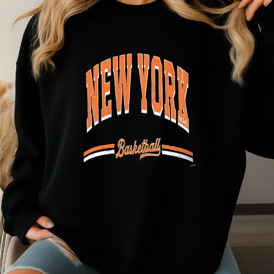 New York Basketball Shirt, ®, Basketball New York Tee, Vintage New York Basketball Tshirt, Ny Basketball Shirts, Unisex Sweatshirt