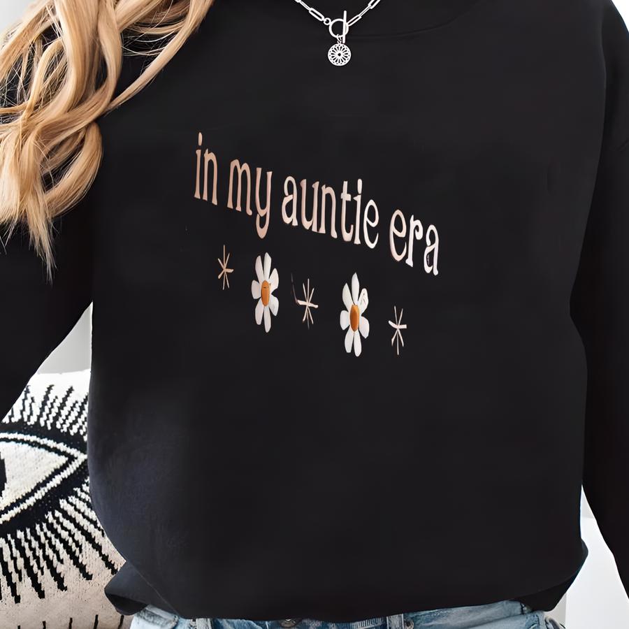 In My Auntie Era Sweatshirt, Minimal Crewneck, New Auntie Gift, Gift For Her Aunt, In My Auntie Era Custom Shirt,gift For Aunt Sweatshirt